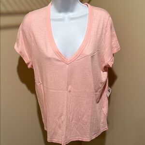 Banana Republic Light Pink V-Neck Tee